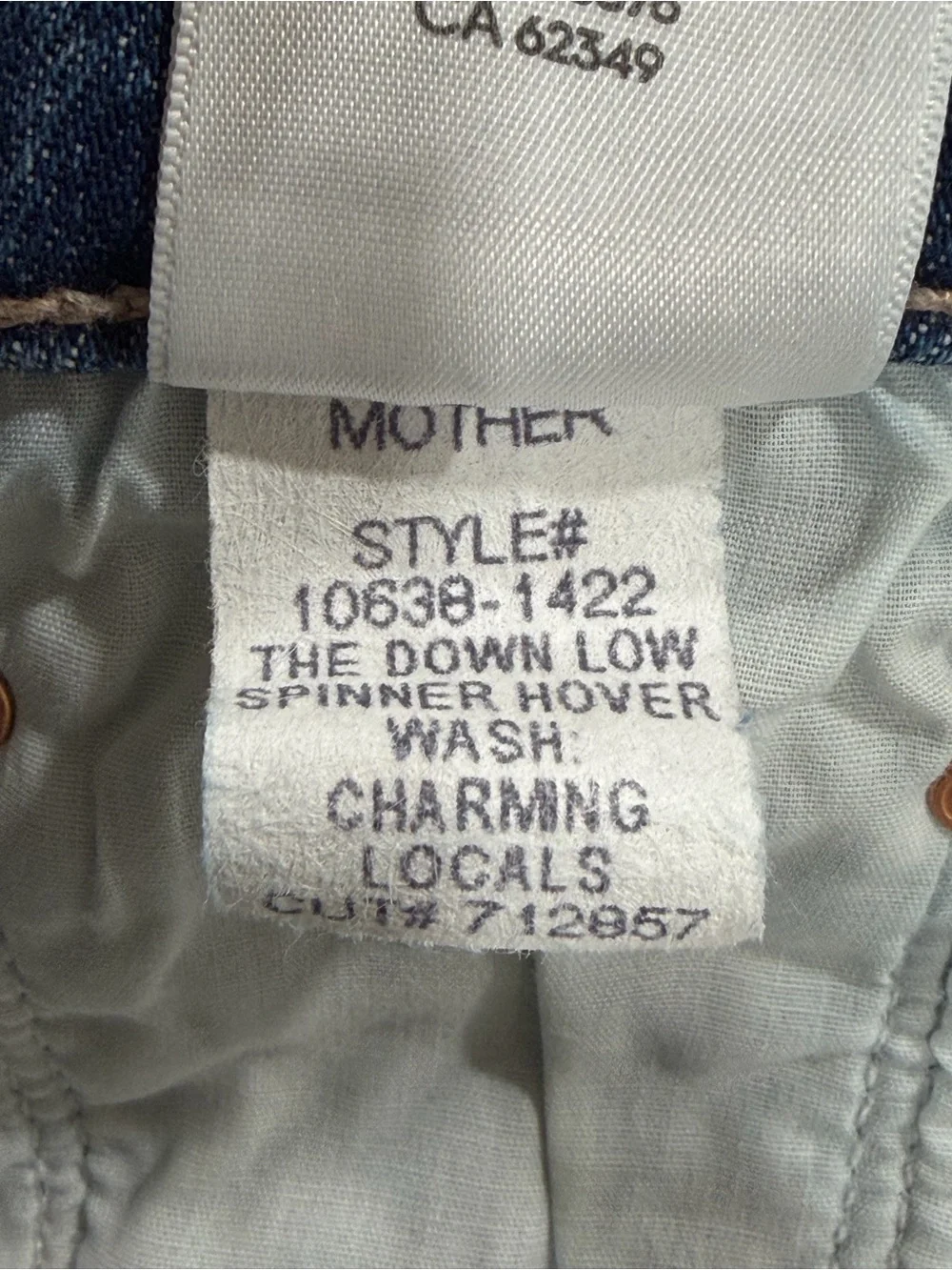 MOTHER The Down Low Spinner Hover Jeans In Charming Locals - Sz - 26